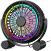 Louttary Desktop Ventilatore USB Piccolo Ventilatore con Illuminazione A LED 3 Velocità Rotazione A 360° Alimentatore USB Basso Rumore e Silenzioso