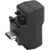 Annadue Adattatore per Microfono per Action Camera per X4, Adattatore di Ricarica per Microfono Audio 2 in 1 Tipo C da 3,5 Mm
