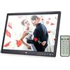 UsmAsk Spacmirrors Cornice per foto digitale, Cornice per foto digitale Cornice per foto elettronica widescreen ad alta risoluzione IPS da 13 pollici 1280 * 800 Supporto video MP3 MP4, Lettore di immagini c