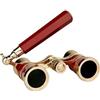 AMRTTWY binocolo. Binocolo da teatro portatile mini 3X25, telescopio, binocolo da teatro in metallo, binocolo con maniglia for palco, concerto, campeggio .compatto(Black)