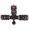 Qcbuegof Supporto regolabile triplo supporto in alluminio 1/4 pollici per Action Camera Phone LED Tripod Live Stream Selfie Stick Professionale Fotografia Equipaggiamento Stand Stand