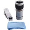 FACAIIO Kit di obiettivi professionali per fotocamera con obiettivo macro, grandangolo, teleobiettivo e fisheye, supporto a clip incluso