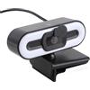 Phefop Webcam 4K, Microfono Incorporato, Luce di Riempimento Luminoso, Bellezza Automatica, Interfaccia USB 2.0, Autofocus TOF, per Display LCD del Computer Desktop per Laptop