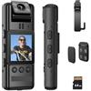 OUTFYT A23 Infrared Night Vision Mini Camera 1080P 180 Rotating Len Video Recorder Small Camcorder Police BodyCam Magnetic Clips,Serie Guardia(NO Card)