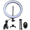 Yidoblo - Lampada LED ad anello con treppiede 3200K-5500K per fotocamera da tavolo, 3 modalità di luce per YouTube Video Trucco Fotografia