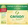 Canson - Album da disegno, 12 + 4 fogli, 224 g/mq, 24 x 32 cm, colore: bianco