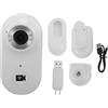 ZenithAur Fotocamera indossabile connettività WIFI, cattura video 1080P, obiettivo grandangolare e base magnetica, si collega ad app Android/iOS per vlogging (Bianca)