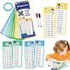 Generico Schede Flash Di Moltiplicazione - Apprendimento Di Schede Flash Per Bambini Di 2-4 Anni | 15 Doppio Lato Impara Le Tabelle Del 1-12 | Gioco Di Apprendimento Interattivo Con 2 Penne A Secco Per I