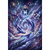 ASDFGHJKLZA Puzzle Zodiaco Pesci 1000 Pezzi, Gioco indoor giorno pioggia