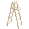 Odoria 1/12 Miniatura Scala a Gradini in Legno con Piattaforma Pieghevole Accessori per Mobili di Casa Delle Bambole