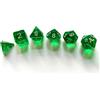 Free League Dragonbane: Set di 6 dadi trasparenti verdi Free League Publishing, include D4, D6, D8, D10, D12 e D20