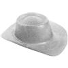 I LOVE FANCY DRESS LTD Cappelli da cowgirl con glitter argentati, accessorio perfetto per addio al nubilato, costumi da cowboy, spettacoli di danza, spettacoli
