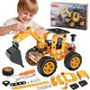 Jixin Xyzhi Set di giocattoli di assemblaggio in metallo Modello Escavatore Kit STEM Progetti Modello Auto Kit per costruire Jixin Xyzhi Regali di compleanno per bambini 8-16 Giallo