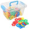 Sosoport Set di Blocchi da Costruzione in Plastica 70 Pezzi a Forma di Foglia e Fiocco di Neve Scatola Contenitore per Gioco Educativo Stem e Attività Creative per Bambini