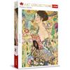 Trefl - Gustav Klimt, Dama con ventaglio - Puzzle 1000 Pezzi - Puzzle Art Collection, Puzzle Artistico, per Adulti e Bambini dai 14 anni