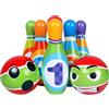 JIAMIAN Birilli Bowling Set con 6 Pezzi e 2 Palle, Morbido Set per Esterno e Interno, Giochi Giocattoli Educativi per Festa