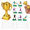 TOYANDONA 1 set di calcio per casa delle bambole, gioco di calcio balilla, in plastica, riutilizzabile