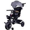 Mazzeo Giocattoli Triciclo grigio con cappotta per bambino, portata 25 kg, età consigliata 18 m+, sedile rotante
