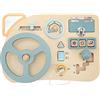 BSTCAR Baby Busy Board Montessori Volante Giocattolo Cruscotto Interattivo in Legno Giocattolo di Guida attività di Viaggio per Ragazze e Ragazzi di 1-6 Anni
