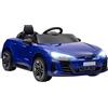 HOMCOM Auto elettrica per bambini 12 V - telecomando parentale in dotazione - V. Max. 5 Km/h - effetti sonori e luminosi - Audi RS E-tron GT blu scuro