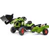 Falk CLAAS Tractopelle Arion 410 avec remorque