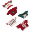 HONITANO Set 5 Maglioni Natalizi per Orsetti di Peluche 30 Cm, Vestiti Sostitutivi Morbido Motivi Festivi per Bambole e Decorazioni Invernali