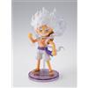 BANDAI One Piece Figure Collezionabili del Mondo x S.H. Figuarts Action Figure Monkey D. Luffy Gear 5 8 cm