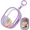 Générique 17 cm Sacchetto trasparente per la bambola custodia protettiva trasparente con piccola sfera morbida accessori borsa (viola)