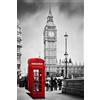 Generic Puzzle Adulti 1000 Pezzi Cabina Telefonica Rossa E Big Ben A Londra Immagine In Bianco E Nero 75 * 50Cm