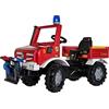 Rolly Toys rollyUnimog camion dei pompieri Unimog con argano rollyPowerwinch senza marce, veicolo a pedali per bambini, sedile regolabile