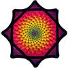 generic Panno rotante Flow Star da 24 pollici - Giocattolo da giocoleria rotante for principianti, Giocattolo facile da usare con la punta delle dita con stampe vivaci for le feste(#7)