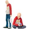 Xinchangda 2PCS Saitama Figure Anime Saitama Action Figure Statue Anime Figurine Modello Desktop Decorazione Manga Ornamento da Collezione
