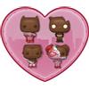 Funko Pocket POP! DC Valentines Box 4 Pack - Batman - (Choc) - DC Comics - Portachiavi - Mini Figura in Vinile da Collezione Novità Portachiavi - Riempitivi per Calze - Idea Regalo - Minifigure