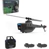 Meiurlex C128 Antenna di Hornet Nero RC Elicottero con Fotocamera 1080P, Telecomando 2.4G 4 CH Telecomando Brushless Aereo Militare Modello Elicottero, Posizionamento Ottico Flusso (RTF)