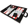 Silverman & Co. Set Premium Backgammon 40 x 53 cm - Nero con punti rossi bianchi e scarlatti