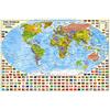 PAYOHTO Mappa del mondo politica puzzle 1000 pezzi per adulti bambini o ragazzi con 197 paesi bandiere del mondo internazionali puzzle giocattolo educativo