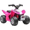 AIYAPLAY HONDA Quad Elettrico per Bambini 18-36 Mesi, Mini Quad per Bambini con Luci LED, Clacson e Pedali, Velocità max 2.8 km/h, 65.5x38.5x43.5 cm, Rosa