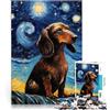 AITEXI Puzzle da 1000 pezzi per adolescenti Bassotto Van Gogh per il giocattolo di sfida del gioco educativo Decorazioni e regali unici per la casa 38x26cm