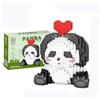 Pezicco Set di Costruzioni, Panda Giocattolo Blocchi di Costruzione DIY Costruzioni Decorazioni Bouquet Collezione Botanica Creativo Regalo (624PCS, Size:8.4X7.2X9.9CM)