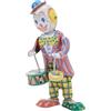 Brrnoo Clown, Giocattolo da Pagliaccio da Tavolo Pagliaccio a Orologeria retrò di Batterista Giocattolo da Vintage a in Latta da a Orologeria retrò per Bambini Decorazione del Desktop