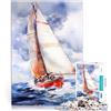 AITEXI puzzle 1000 pezzi per adulti Arte della barca a vela Difficile da completare ma divertente e umoristico Giocattoli per la decorazione della casa 75x50cm