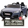 TOYSCAR Macchina Elettrica Per Bambini Audi TT RS Roadster Full Optional con TAPPETINI Auto Elettrica Per Bambini Telecomandata Sedile In Pelle Porte Apribili Doppio Motore Elettrico 12V TOYSCAR Grigio Blue
