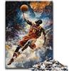 ZKYUBEK Puzzle per adulti e adolescenti, 1000 pezzi, puzzle sportivi, basket, divertimento in famiglia, attività divertenti a casa, regalo di compleanno, regali da viaggio, per ragazzi e 14 anni, 26x38cm