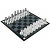 BAKAJI Set di Scacchi in Vetro Smerigliato, Scacchiera Internazionale Design Elegante per Giovani e Adulti, Pedine Lucide e Opache Trasparenti, 2 Giocatori, Giochi di Intelligenza