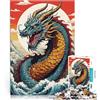 AITEXI Puzzle da 1000 pezzi per adulti Drago giapponese 5 Giocattolo educativo intellettuale decomprimente Migliorare l'amore tra le coppie 75x50cm