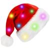 Generico Cappello di Babbo Natale a LED - Cappello di peluche luminoso per le feste natalizie, Decorazione | Copricapo per costumi natalizi, Accessorio luminoso con luci a LED per feste, bambini,