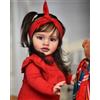 RXDOLL Bambole realistiche Reborn Baby Girl 26 pollici Big Size Reborn Toddler Girl Cloth Body Lifelike Baby Dolls That Look Real Silicone Babies Toddler Doll for Girls 3+