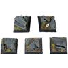 War World Gaming 5 x Basette Quadrate per Miniature Campo di Battaglia Fantasy di Pietra (25mm) - 28mm Wargame Terrain Modello Diorama Figure Piedistalli Guerra Medievale Pietra Spedizione Tracciata