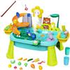 lisutupode Tavolo Sabbia E Acqua con Pompa Elettrica 60x42.5x44cm Tavola 'Acqua per Bambini Gioco Interattivo per Apprendimento Ed Esperienza Sensoriale per Bambini dai 3 agli 8 Anni