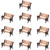 YUETTYY 10PCS tempo libero sedia divano panca, scala 1:87 panchina treno ferroviario layout parco stradale layout, modello ferroviario HO TT ferrovia